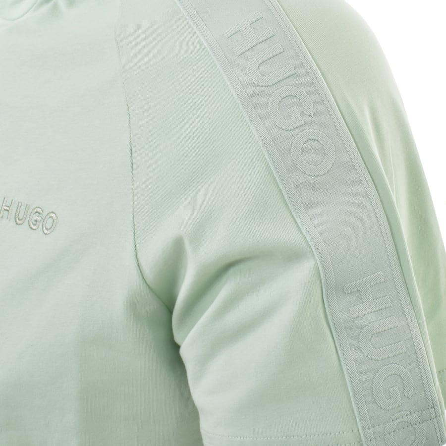 HUGO Tonal Logo T Shirt Green Mainline Menswear Canada